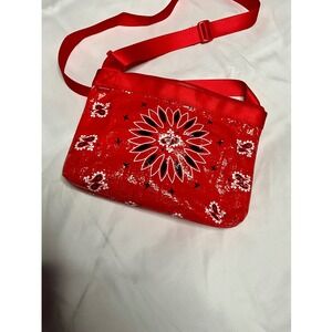Supreme Red Bandana Print Crossbody Bag